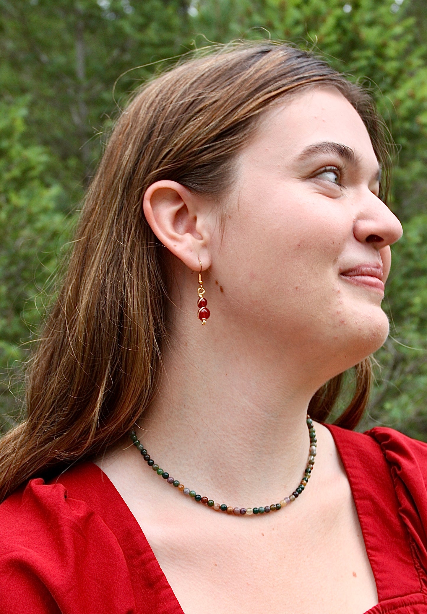 Gemstone Dangle Earrings