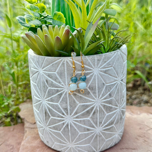 Gemstone Dangle Earrings